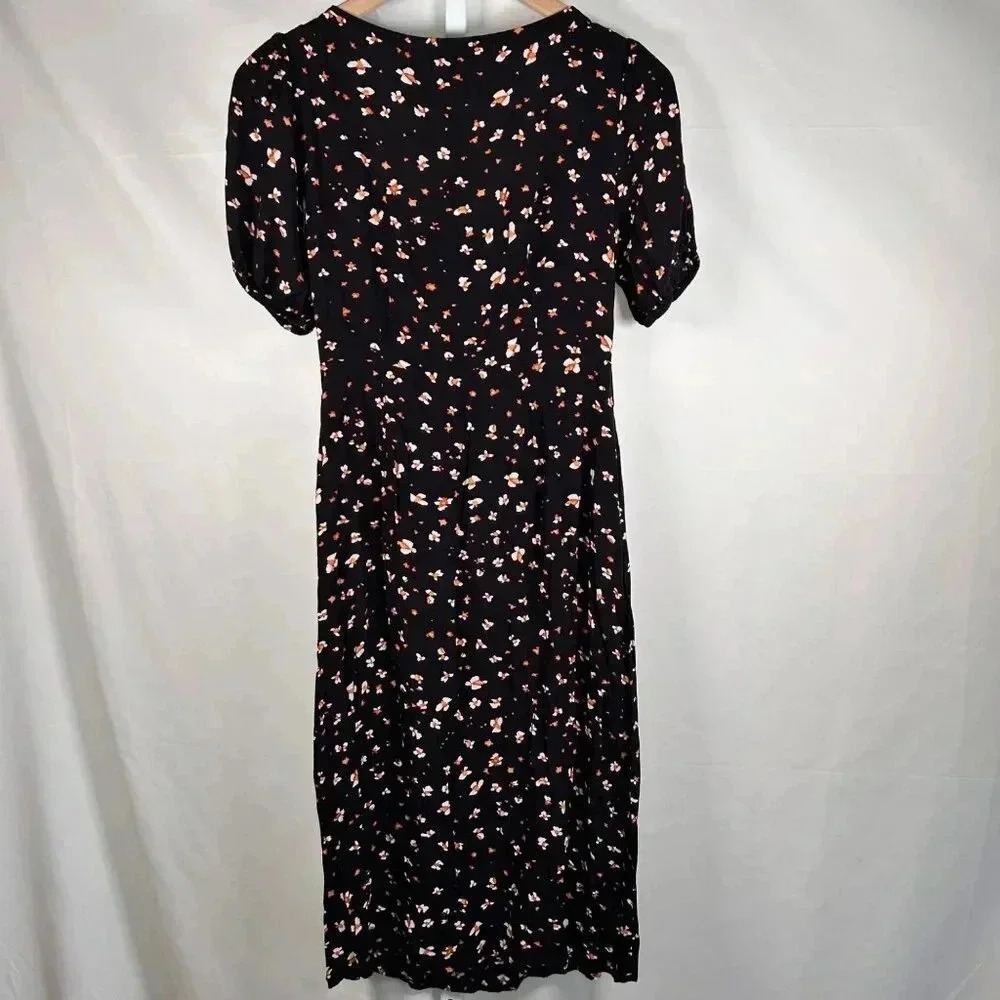 Sanctuary Size 2 Floral Tie Waist Midi Dress Cottagecore Romantic Ruffle - Picture 7 of 9